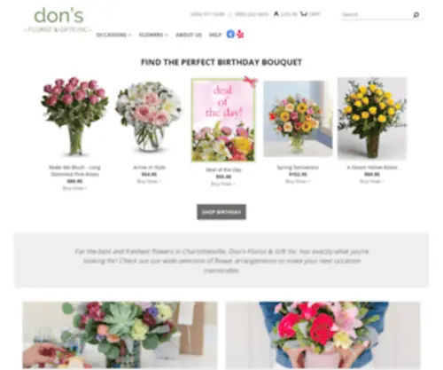 Donsfloristandgifts.com(Flower Delivery by Don's Florist & Gift Inc) Screenshot