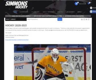 Donsimmons.com(Custom Goalie Equipment Specialists) Screenshot