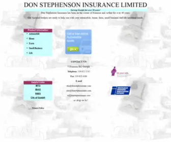 Donstephensonins.com(Don Stephenson Insurance Limited Guelph) Screenshot