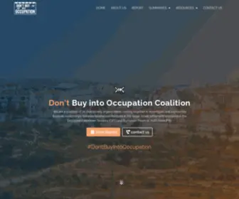 Dontbuyintooccupation.org(Don’t Buy into Occupation) Screenshot