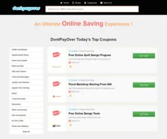 Dontpayover.com(Deals and Coupons for Restaurants) Screenshot