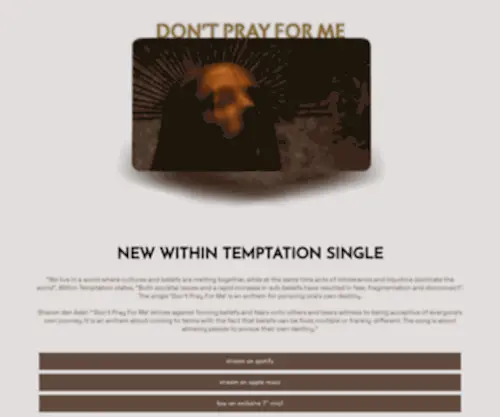 Donttearmedown.info(Within Temptation International Fan Site DONTTEARMEDOWN) Screenshot