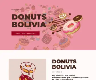 Donutsbolivia.com(BIENVENIDO A DONUTS BOLIVIA CONOCE MIS CREACIONES DONUTS BOLIVIA MI HISTORIA Soy Claudia) Screenshot