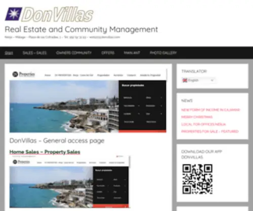Donvillas.com(Inmobiliaria y Administración de Comunidades) Screenshot