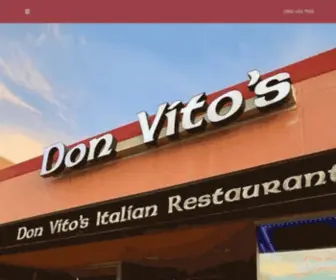 Donvitosrestaurant.com(Don Vitos Italian Restaurant) Screenshot