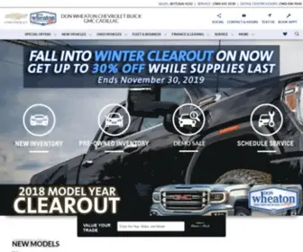 Donwheaton.com(Don Wheaton Chevrolet Buick GMC Cadillac in Edmonton) Screenshot