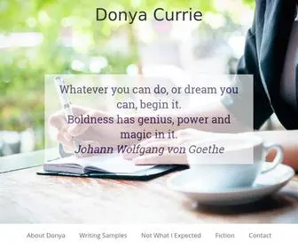 Donyacurrie.com(Freelance Journalist) Screenshot