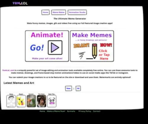 Doodlejungle.com(The best meme maker) Screenshot