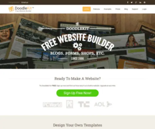 Doodlekit.com(Doodlekit Free Website Builder) Screenshot