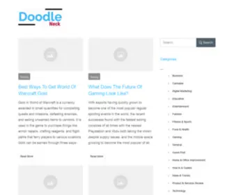 Doodleneck.com(Technology, Marketing, Business, Health, Fitness, Gaming, Entertainment, Education, News and Travel Blog) Screenshot