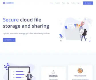 Doodrive.com(Secure cloud file storage and sharing) Screenshot