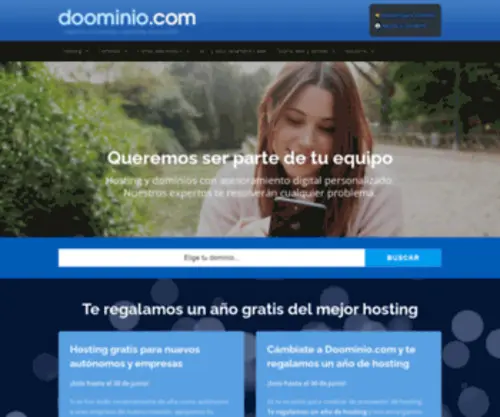 Doominio.es(Hosting, dominios, correo, SEO, diseño web) Screenshot