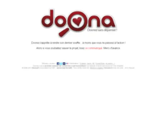 Doona.fr(Doona V6 : Premier moteur de recherche à but humanitaire) Screenshot