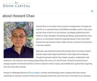 Dooncapital.com(Professional Site for Howard Chao) Screenshot