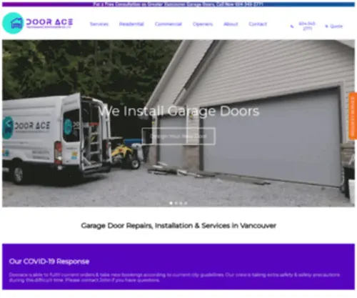 Doorace.ca(Vancouver Garage Doors) Screenshot