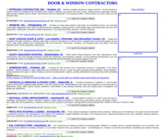 Doorandwindowcontractors.com(Door & Window Contractors from the Technology Data Exchange) Screenshot