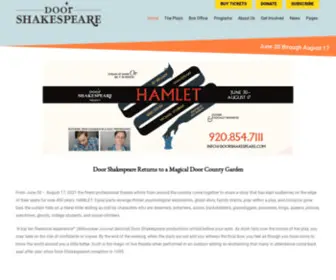 Doorshakespeare.com(Door County's Professional Shakespeare Theater Company) Screenshot