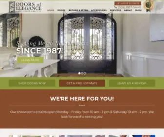 Doorsofelegance.com(Doors of Elegance New Orleans) Screenshot