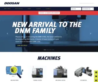 Doosanmachinetools.com(Doosan Infracore Machine Tools) Screenshot