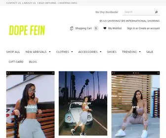 Dopefein.com(Timberlands) Screenshot