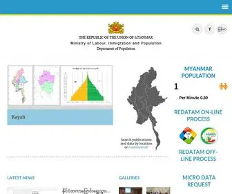 Dop.gov.mm(Department of Population) Screenshot