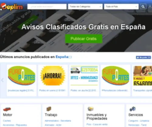 Doplim.es(Anuncios gratis en España) Screenshot