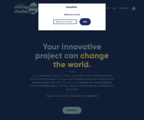 Dopperchangemakerchallenge.com(Changemaker Challenge) Screenshot