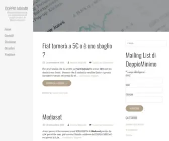 Doppiominimo.it(Blogzine finanziaria con segnalazioni di analisi tecnica di Alberto Zanetti) Screenshot