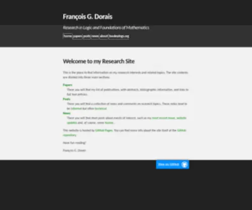 Dorais.org(François G. Dorais) Screenshot