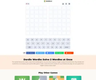 Dordlewordle.com(Dordle Wordle) Screenshot