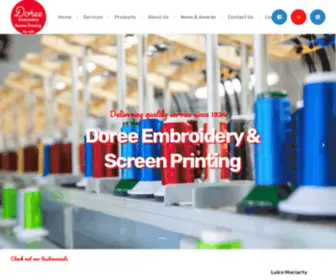 Doree.com.au(Custom Embroidery & Screen Printing Services) Screenshot