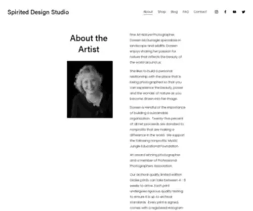 DoreenmcGunagle.com(Spirited Design Studio) Screenshot