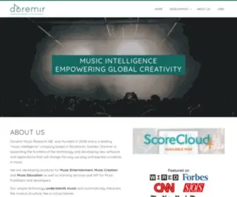 Doremir.com(Music Intelligence Empowering Global Creativity) Screenshot