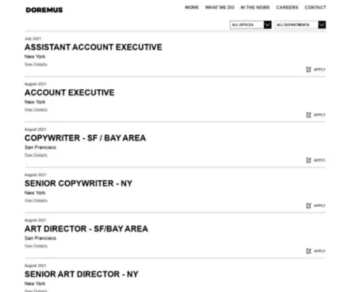 Doremuscareers.com(Careers) Screenshot