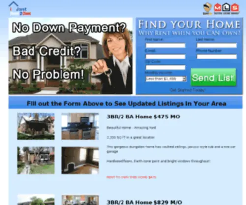 Dorent2OWN.com(Homes For Rent to Own) Screenshot