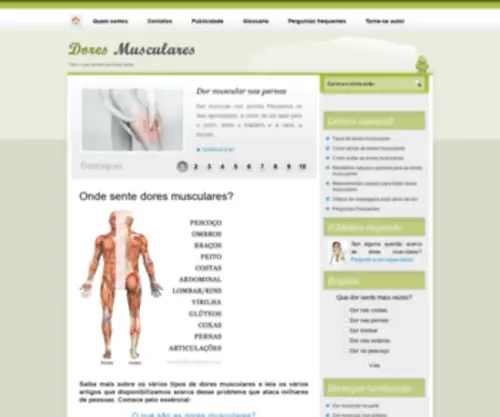 Doresmusculares.com(Dores Musculares .com) Screenshot