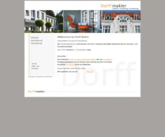 Dorff-Makler.de(Dorff Immobilien Makler und Verwaltung in Hamburg Wandsbek) Screenshot