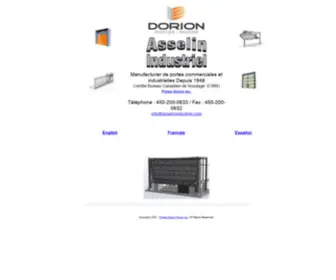 Doriondoors.com(Portes Dorion Doors) Screenshot