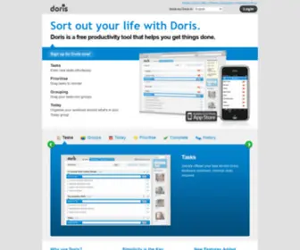 Dorisapp.com(Simplify your life and get things done with Doris) Screenshot