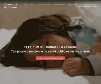 Dormezladessuscanada.ca(Demystify Sleep & Propose Solutions) Screenshot