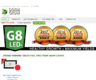 DormGrow.com(Hydroponic LED Grow Light) Screenshot