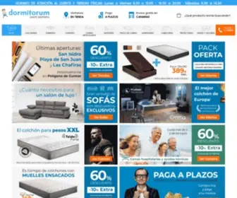 Dormitorum.com(Colchones en Tenerife) Screenshot