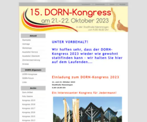 Dorn-Kongress.de(Dorn Kongress) Screenshot