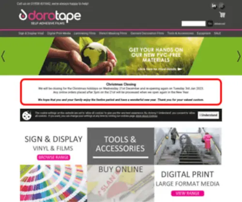 Dorotape.co.uk(Sign Making Vinyl & Digital Print Media Supplies) Screenshot