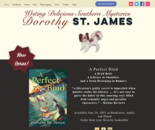 Dorothystjames.com(Cozy Mystery Books) Screenshot