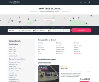 Dorset-UK.info(Dorset hotels & apartments) Screenshot