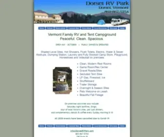 DorsetrvPark.com(Vermont RV Park Manchester) Screenshot