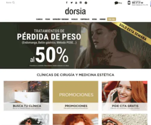 Dorsia-Shop.com(Dorsia: Clínicas de Cirugía Estética) Screenshot