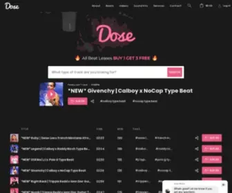 Dosebeats.com(Buy Beats Online) Screenshot