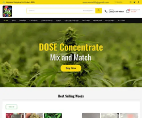 Dosedeliveriesdmv.com(Best Edibles and Concentrate Deliveries) Screenshot